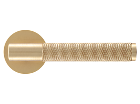 Ручка дверная "AZRIELI" на круглой розетке 6 мм, MH-57-R6T MSG, цвет - мат. сатинированное золото фото купить в Улан-Удэ