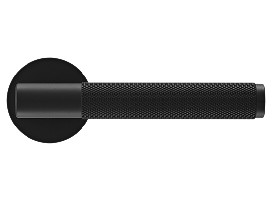 Ручка дверная "AZRIELI" на круглой розетке 6 мм, MH-57-R6T BL, цвет - чёрный фото купить в Улан-Удэ