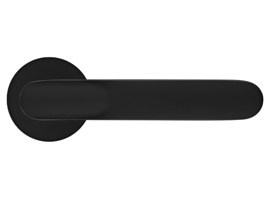 GARAK  ручка дверная на круглой розетке 6 мм, MH-59-R6 BL, цвет - чёрный фото купить в Улан-Удэ