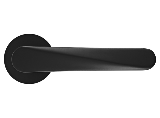 CAYAN - ручка дверная  на круглой розетке 6 мм, MH-58-R6 BL,  цвет - чёрный фото купить в Улан-Удэ